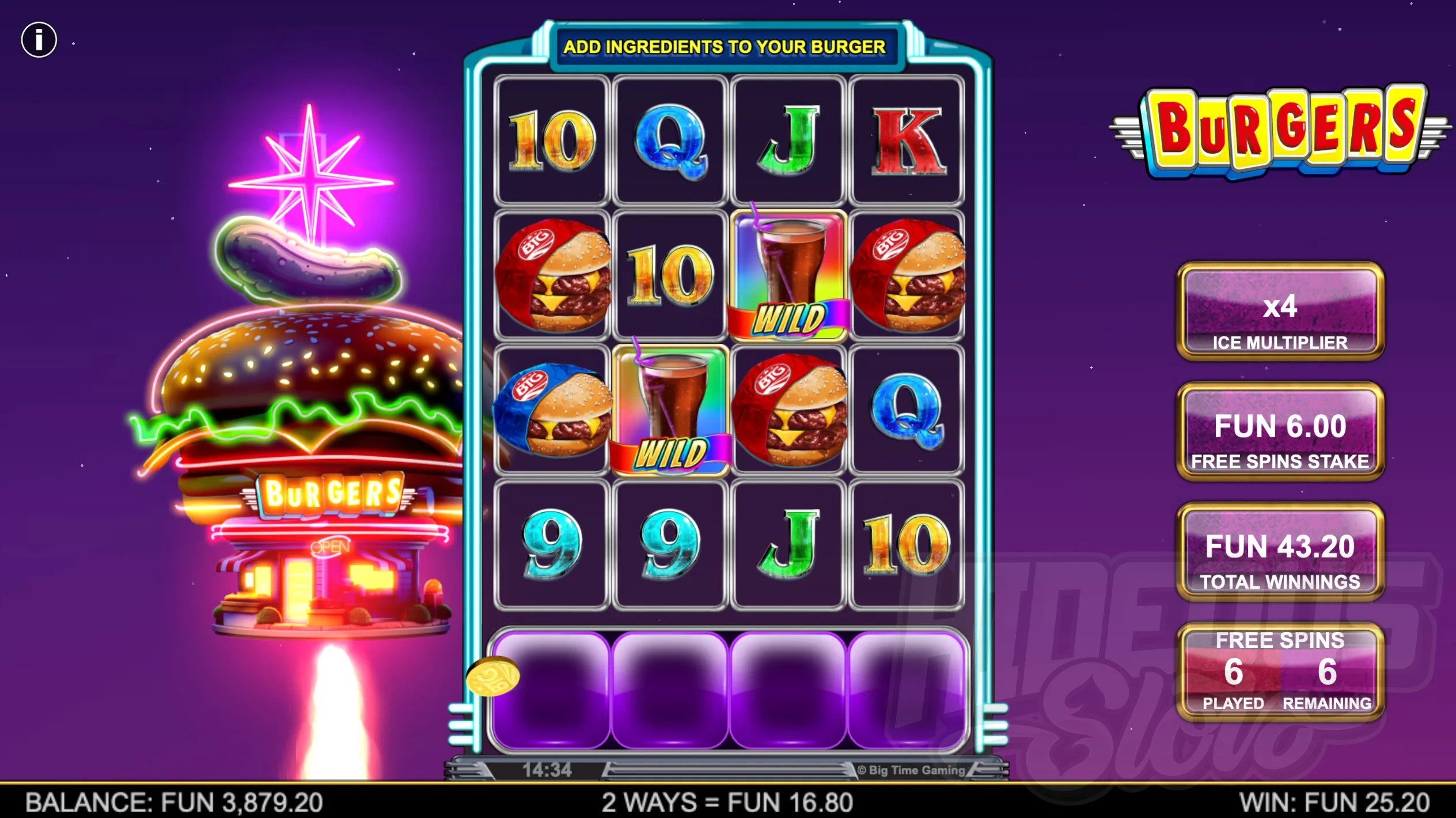 During Free Spins the Ice Multiplier Does Not Reset For the Duration of Spins