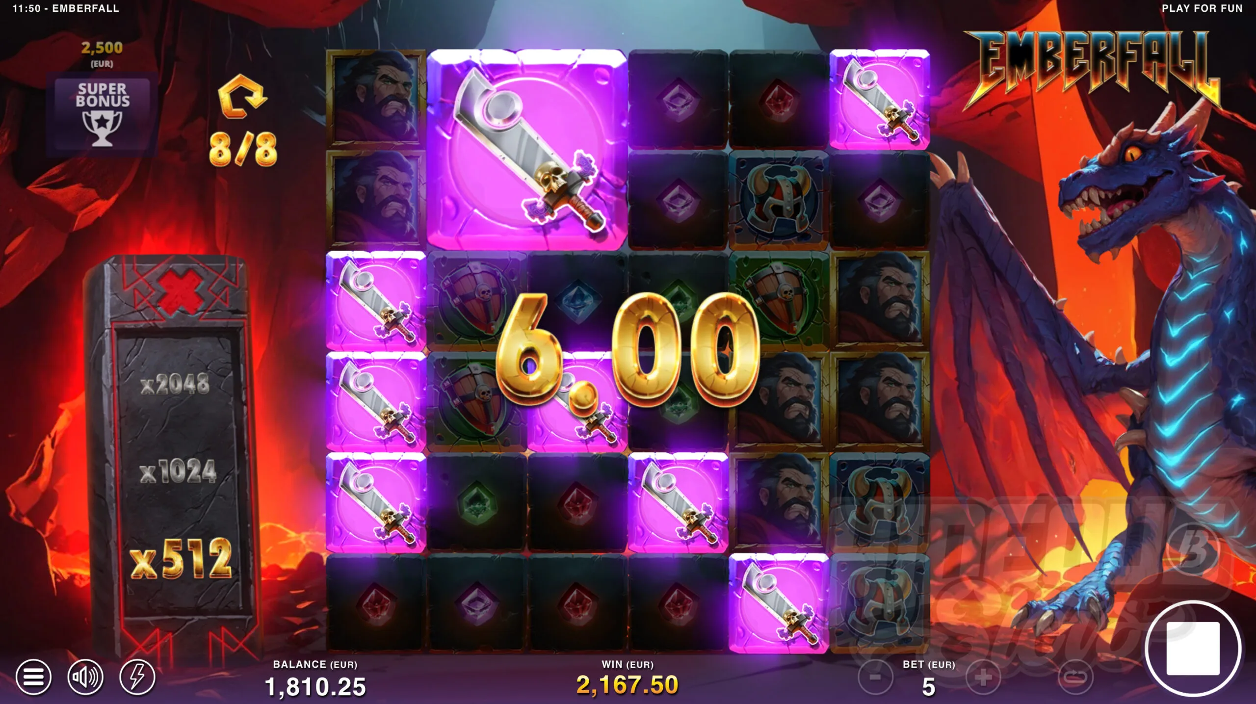 Emberfall Super Free Spins Bonus