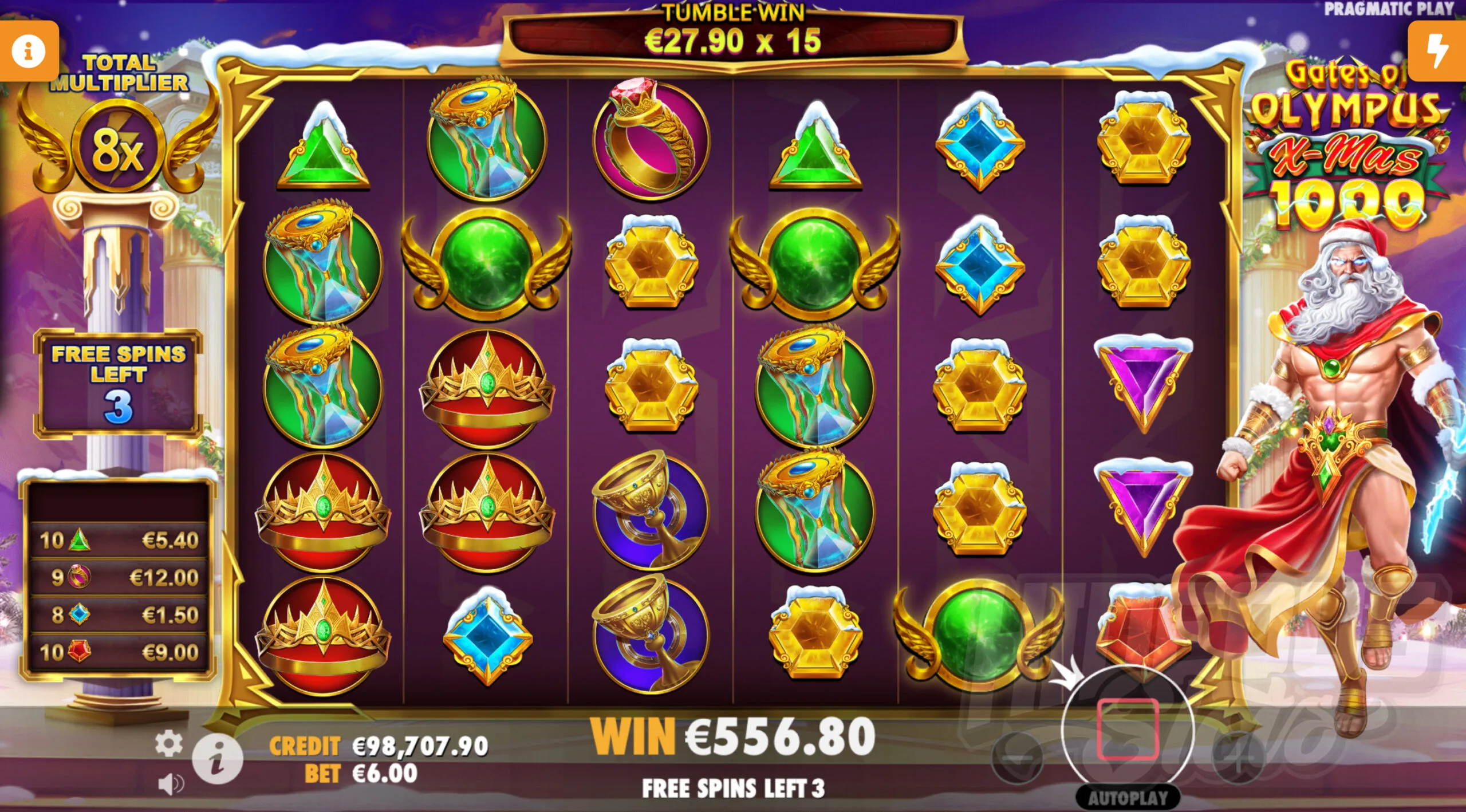 Gates of Olympus Xmas 1000 Free Spins