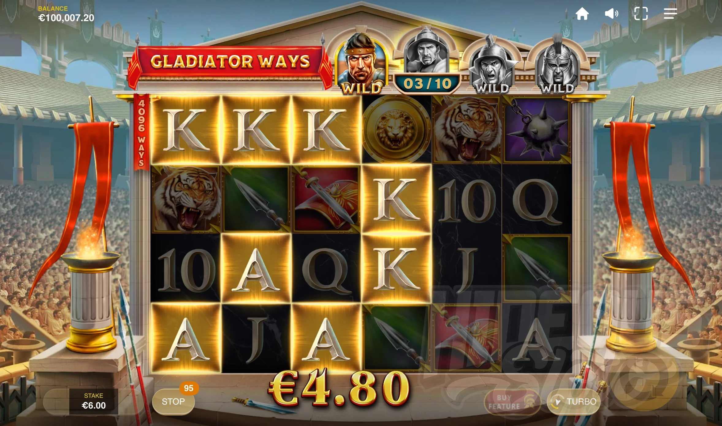 Gladiator Ways Offers Players 4,096 Ways to Win