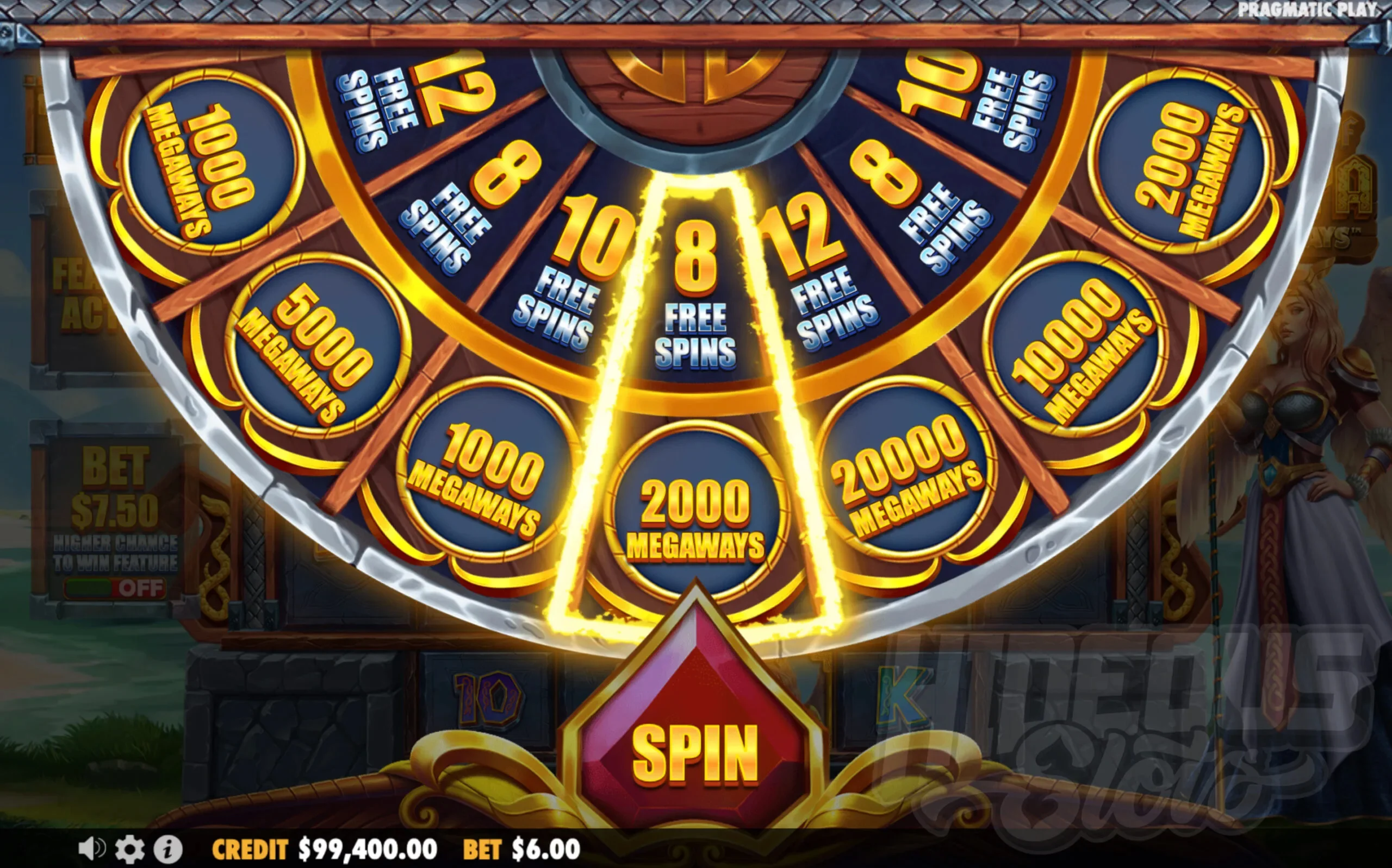 Before Free Spins Begin Players Spin the Wheel to Trigger a Number of Spins and a Minimum Number of Megaways Guaranteed Per Spin