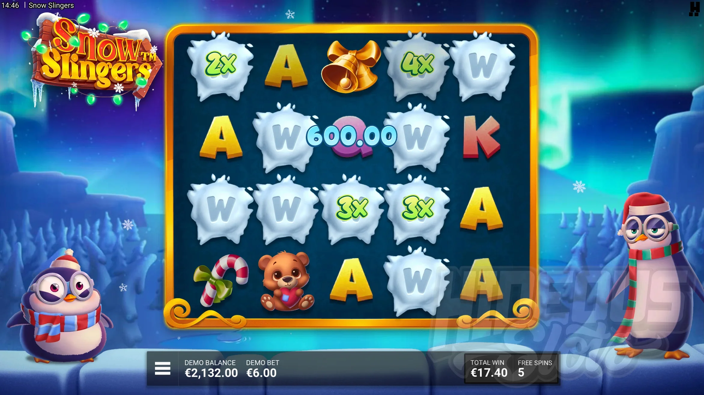 During the You Reap What You Snow Bonus Feature all Wild Snow Multipliers are Sticky For the Duration of Spins