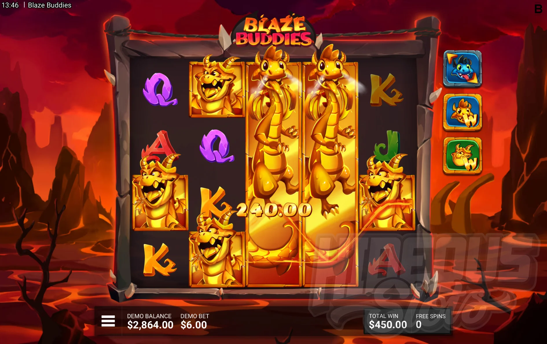 Blaze Buddies Dragon's Delight Bonus Game