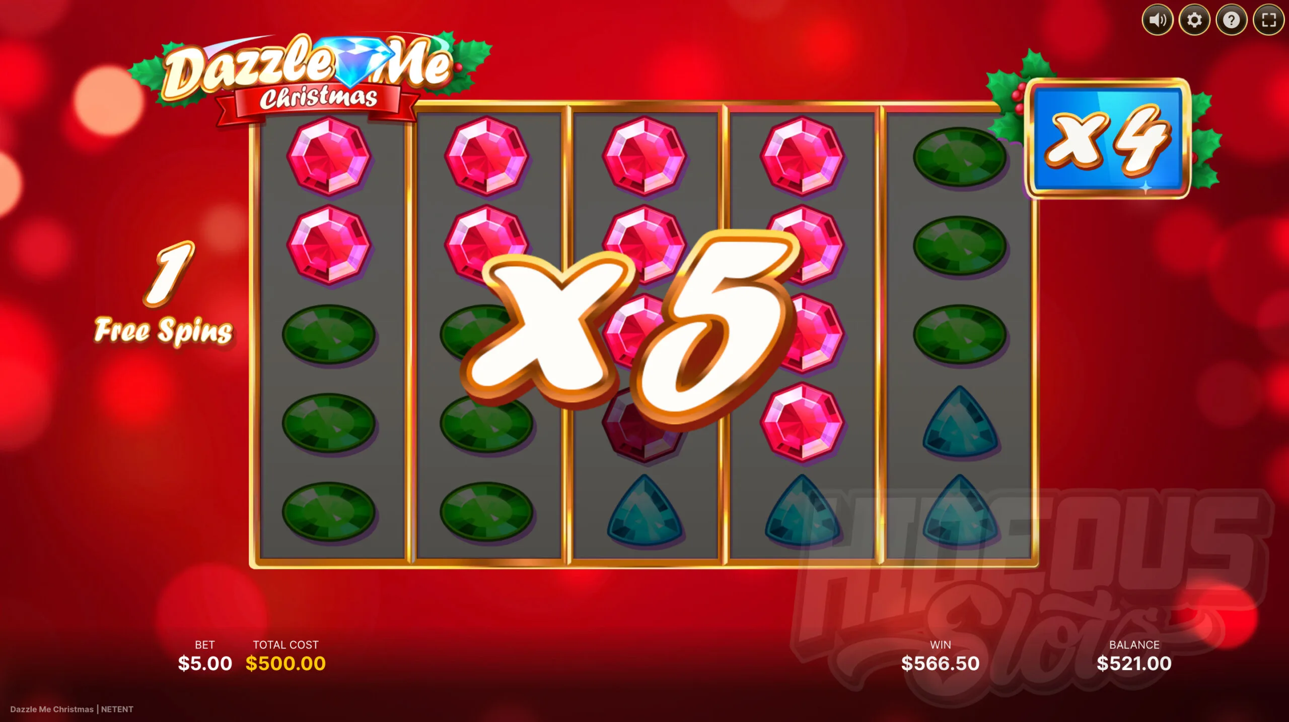 During Free Spins, the Win Multiplier Increases By +1 For Each Winning Spin