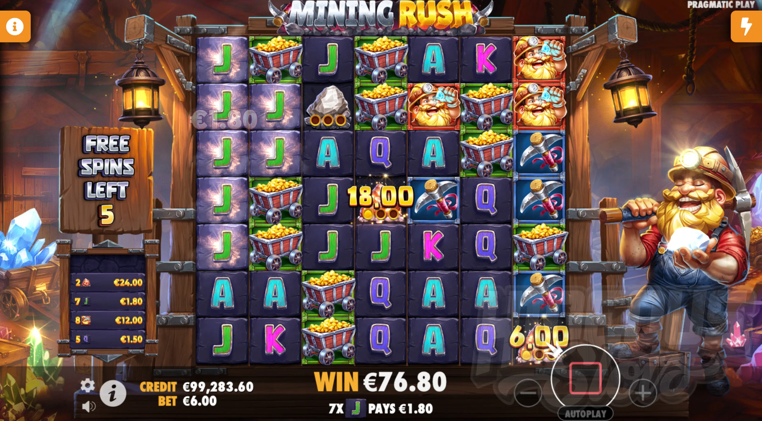 When Free Spins Begin, All Bonus Symbols are Transformed Into Nuggets With a Random Starting Level