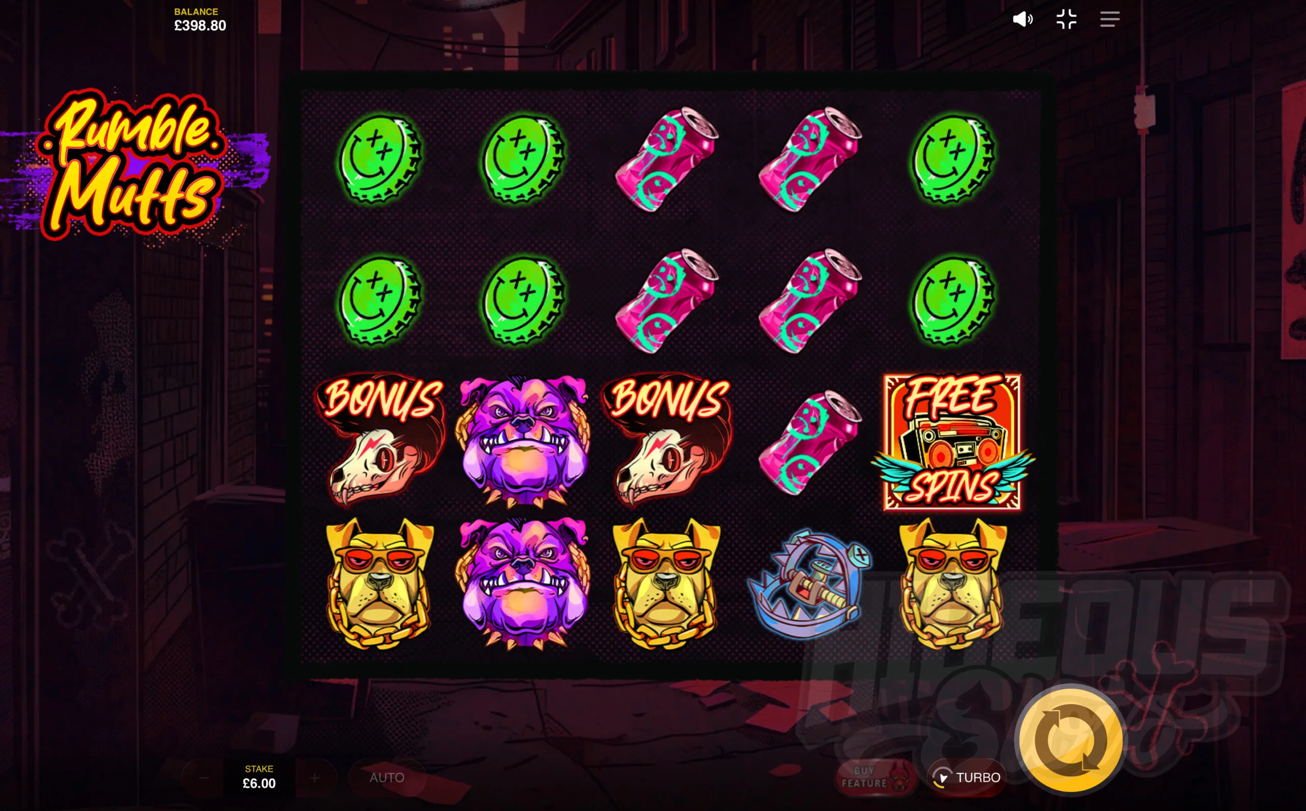 Land 2 Bonus Symbols and 1 Free Spins Symbol to Trigger Free Spins