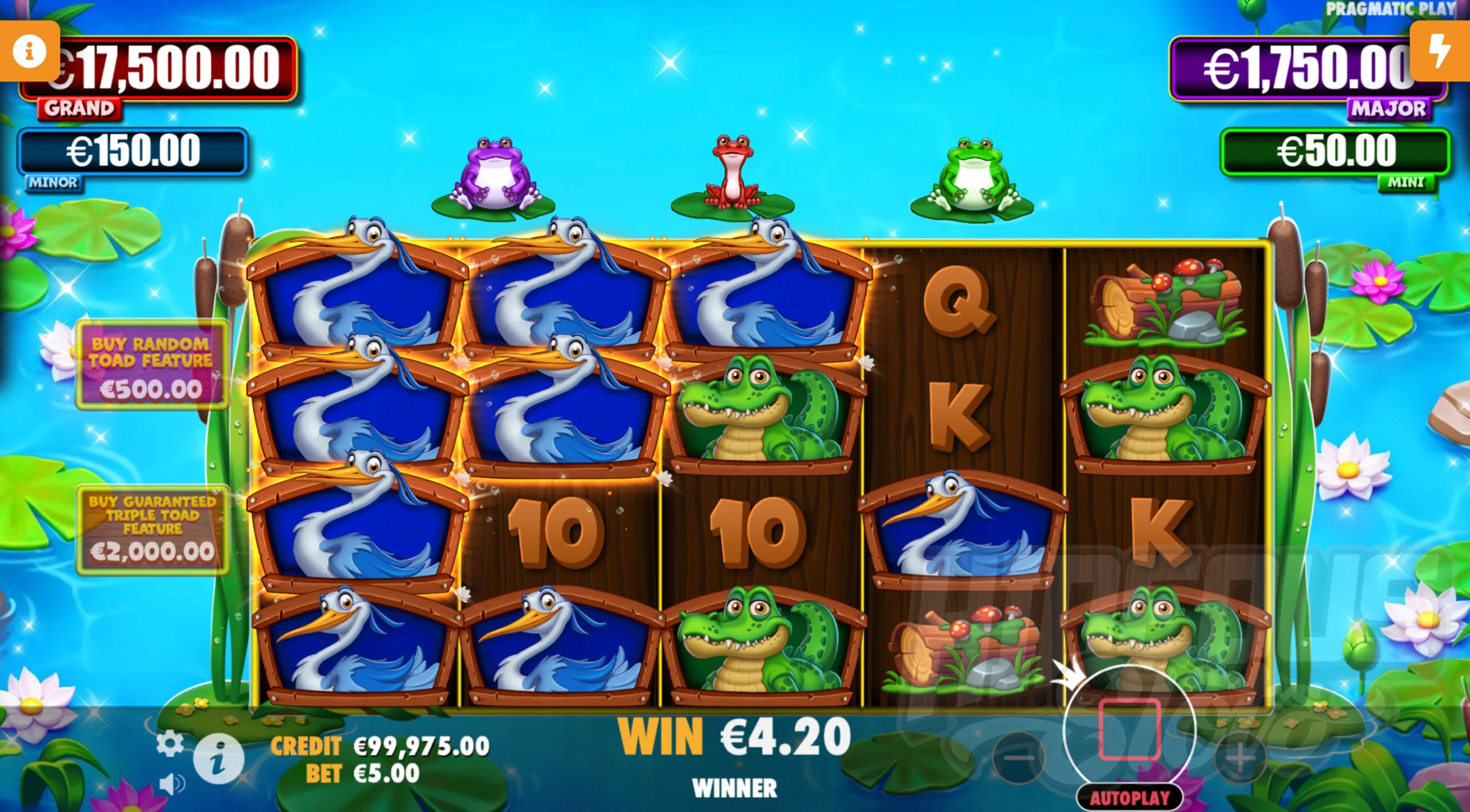 Tiny Toads Offers Players a Default 50 Fixed Win Lines