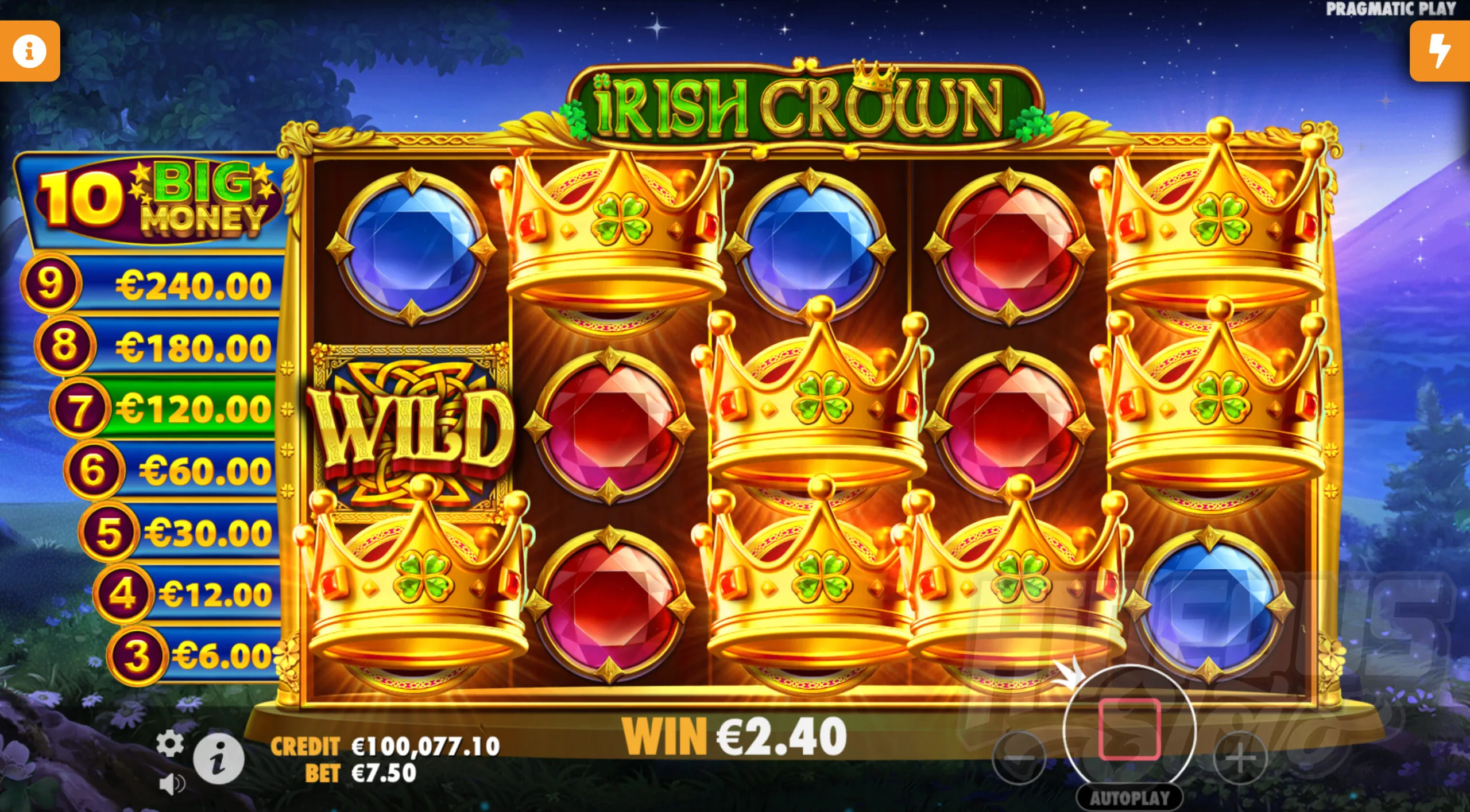 Leprechaun Symbols Can Land During Free Spins to Upgrade Non Premium Symbols Into Crown Symbols