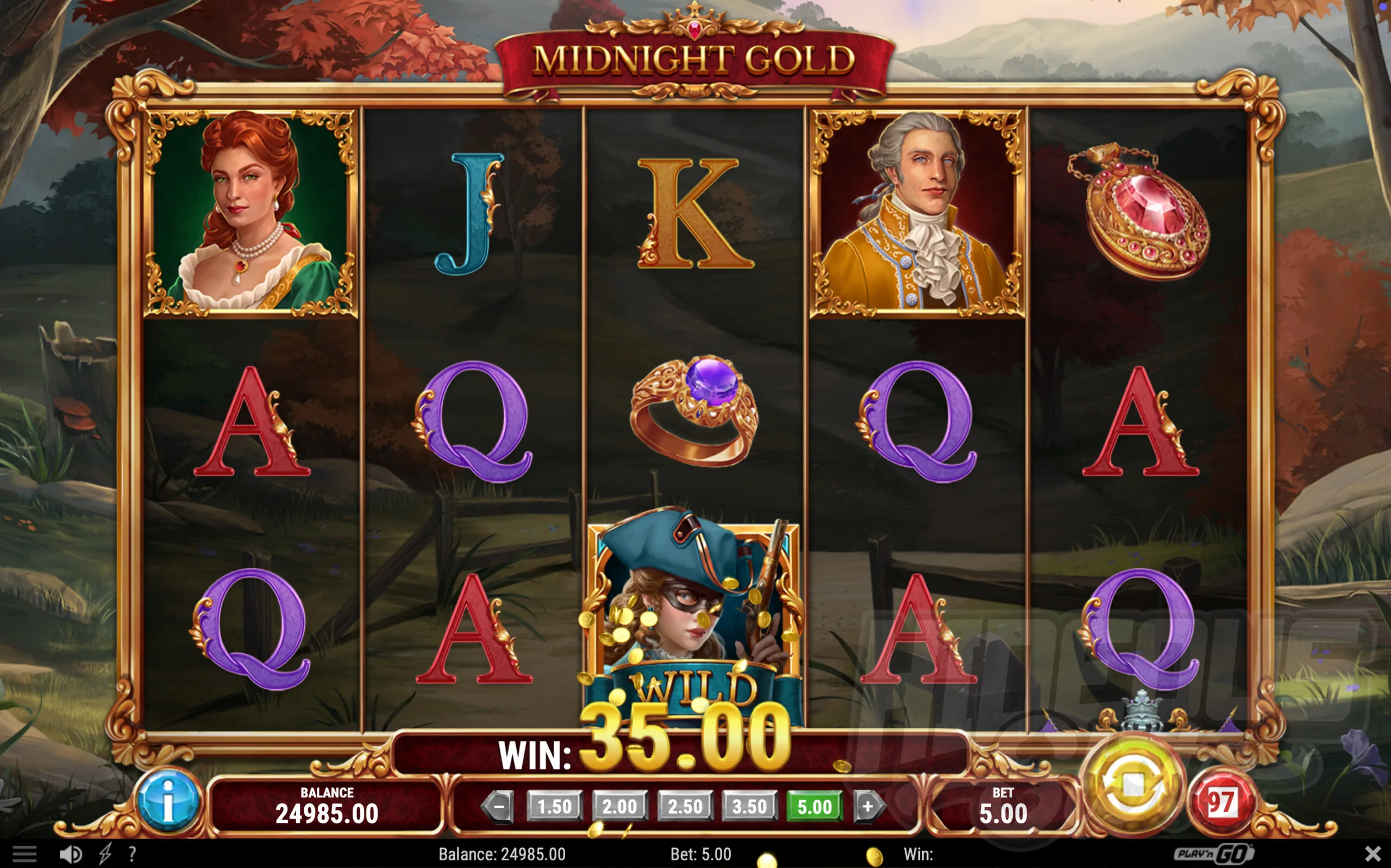 Midnight Gold Offers Players 20 Fixed Win Lines