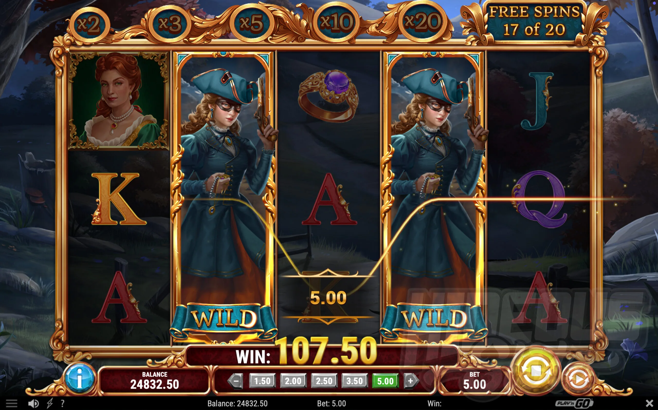 Midnight Gold Stacked Wilds Free Spins