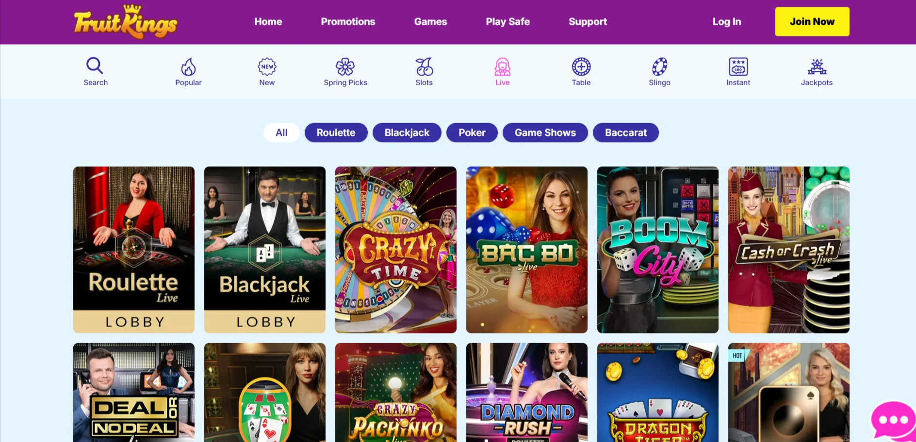 FruitKings Live Casino