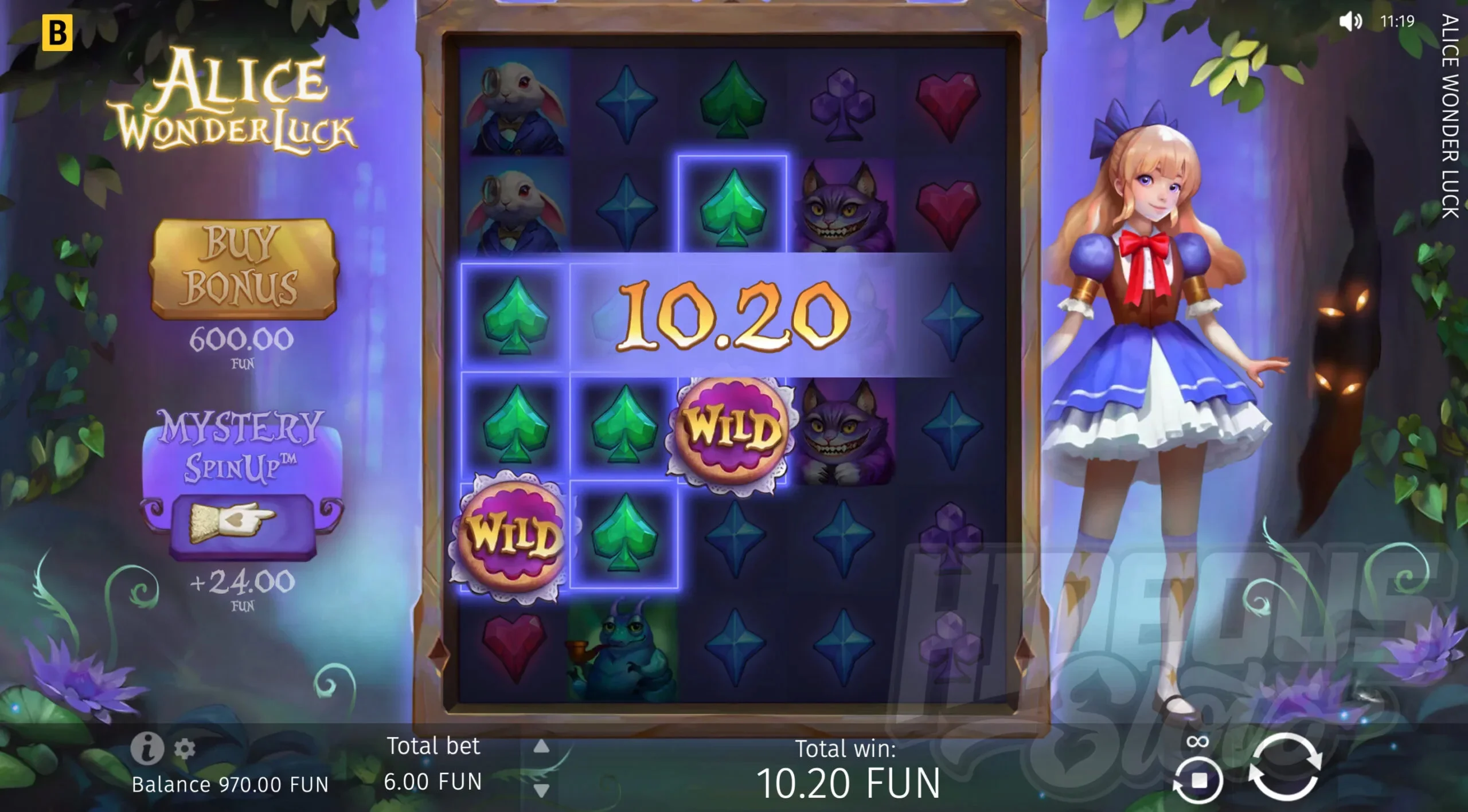 Alice WonderLuck Offers Players 50 Fixed Win Lines