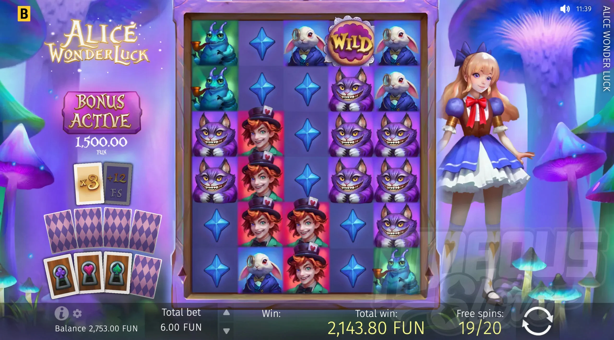 Alice WonderLuck Free Spins With 5 Features