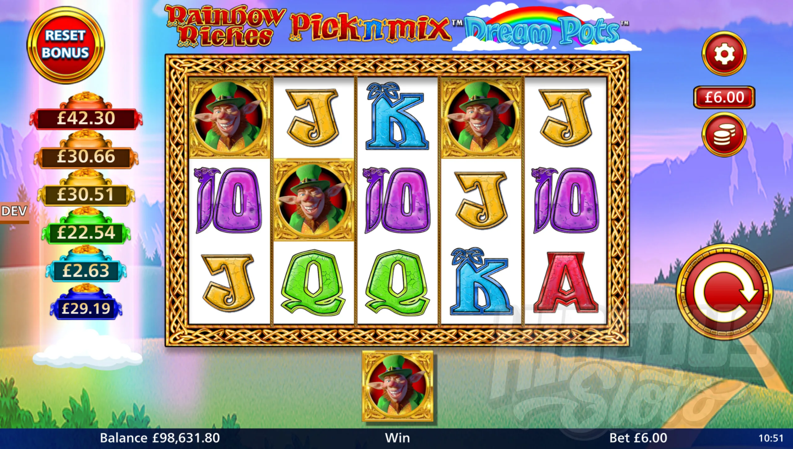 Rainbow Riches Pick 'n' Mix Dream Pots Base Game