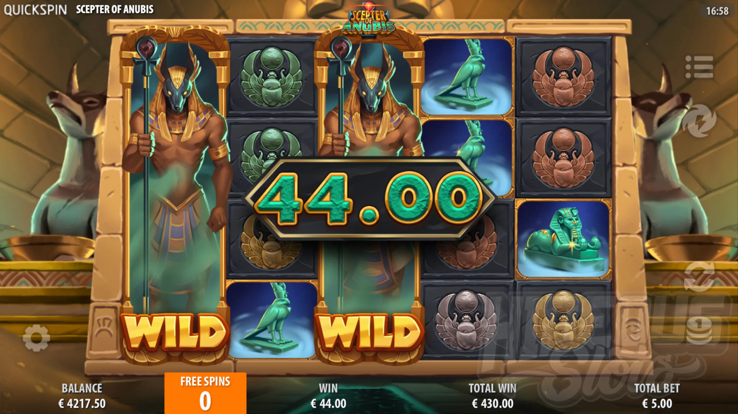 Scepter of Anubis Free Spins