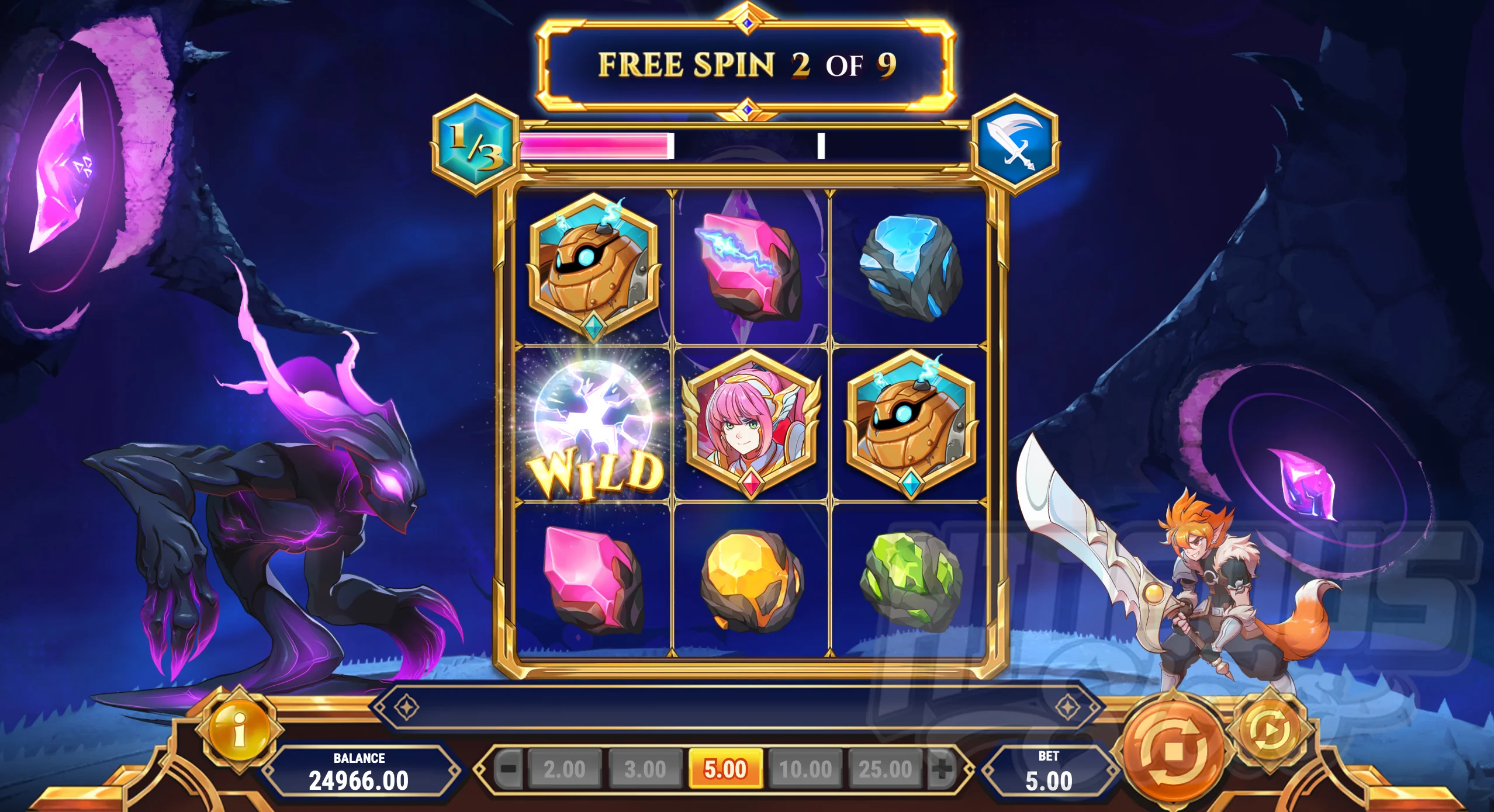 Orb Wild Symbols are Collected During Free Spins to Trigger the Ultimate Attack Feature
