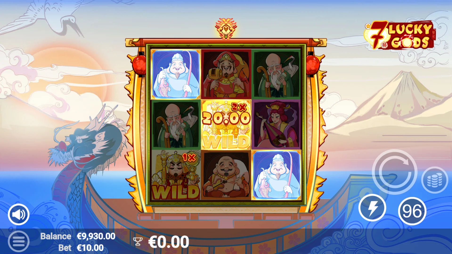 Land up to 9 Wild symbols at once with multiplying potential