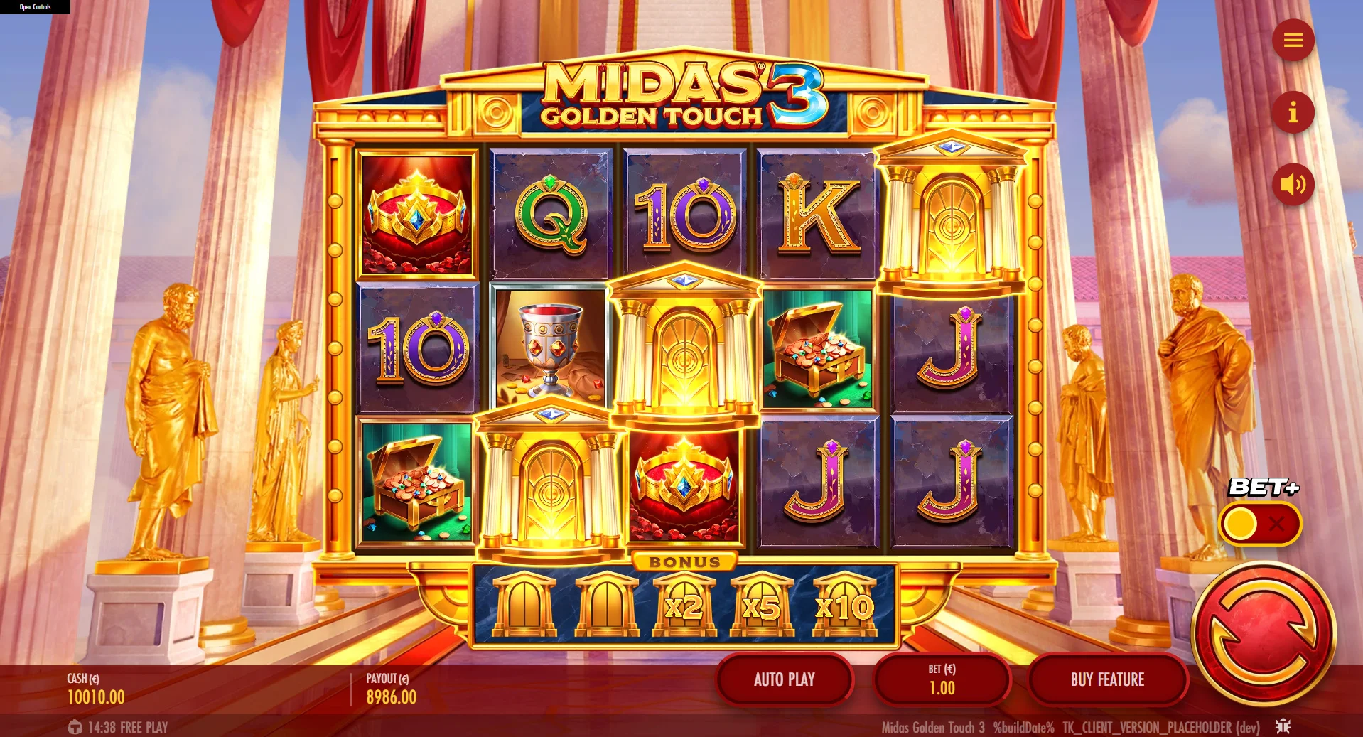 Land 3 or more scatters to trigger the free spins round