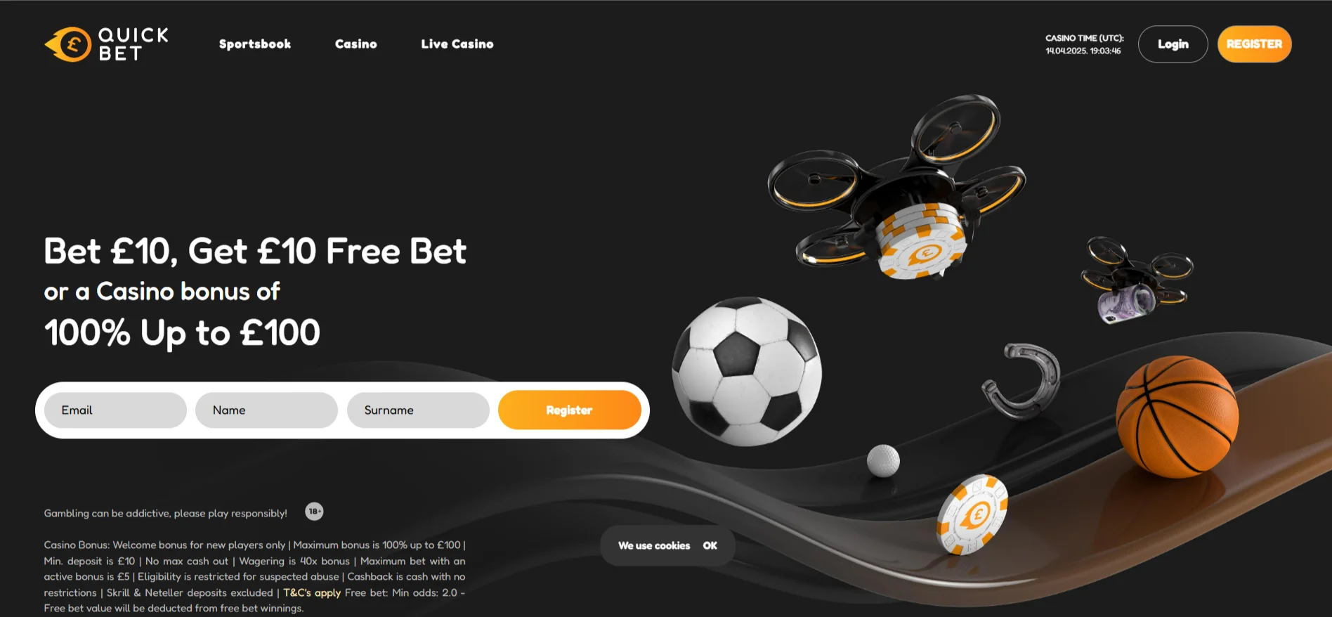 Quick Bet Homepage