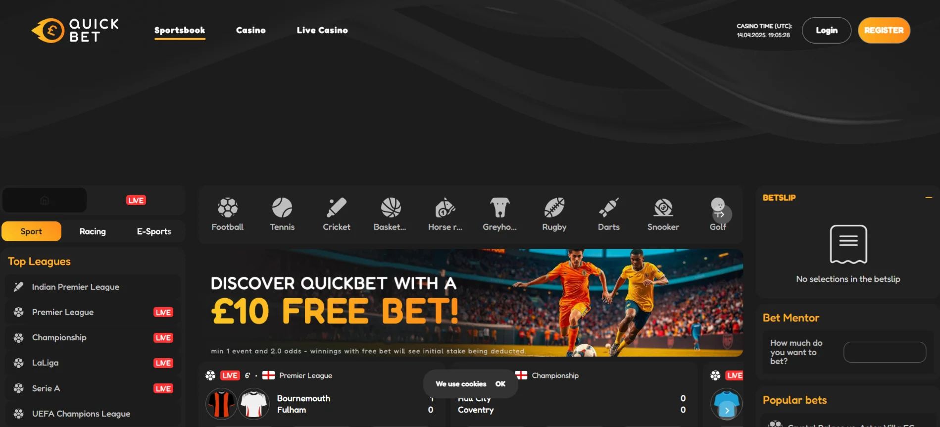 QuickBet Sportsbook Selection
