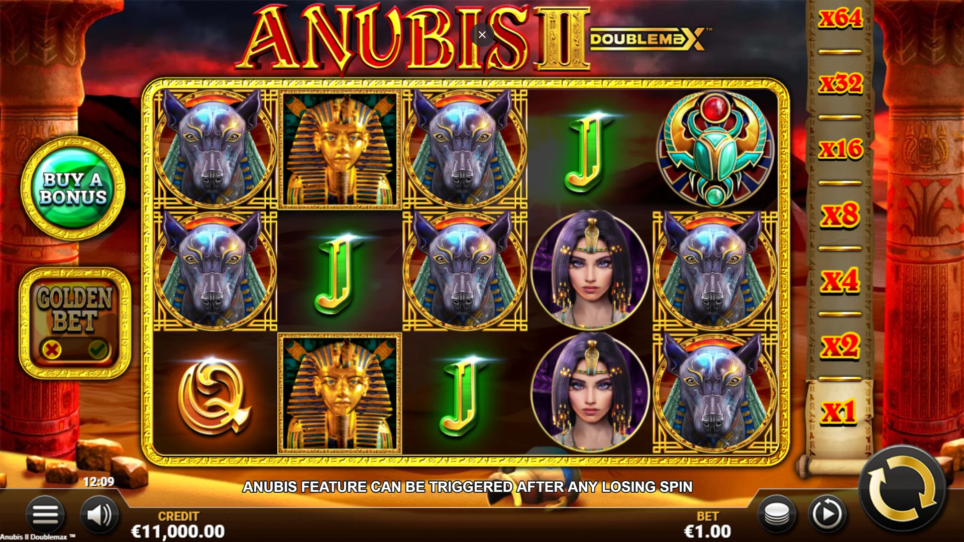 Anubis 2 DoubleMax Base Game play