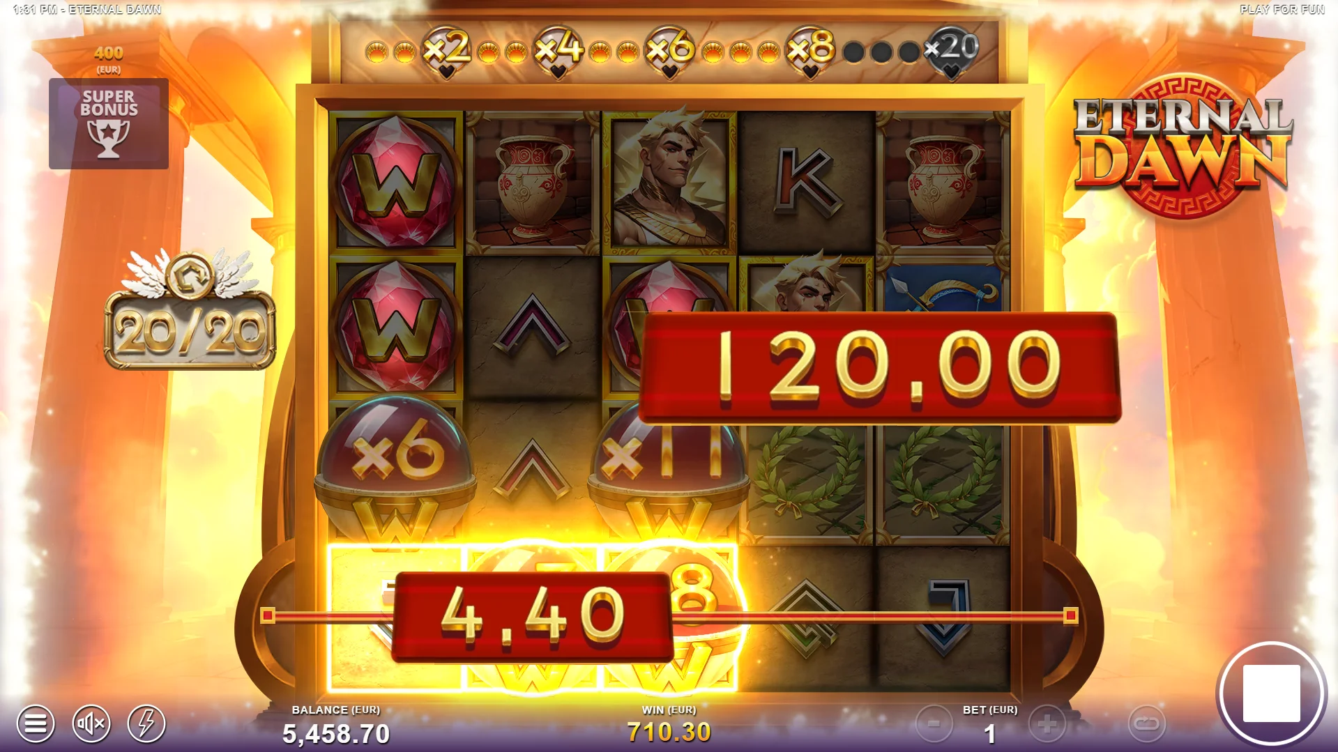 Eternal Dawn Super Bonus play