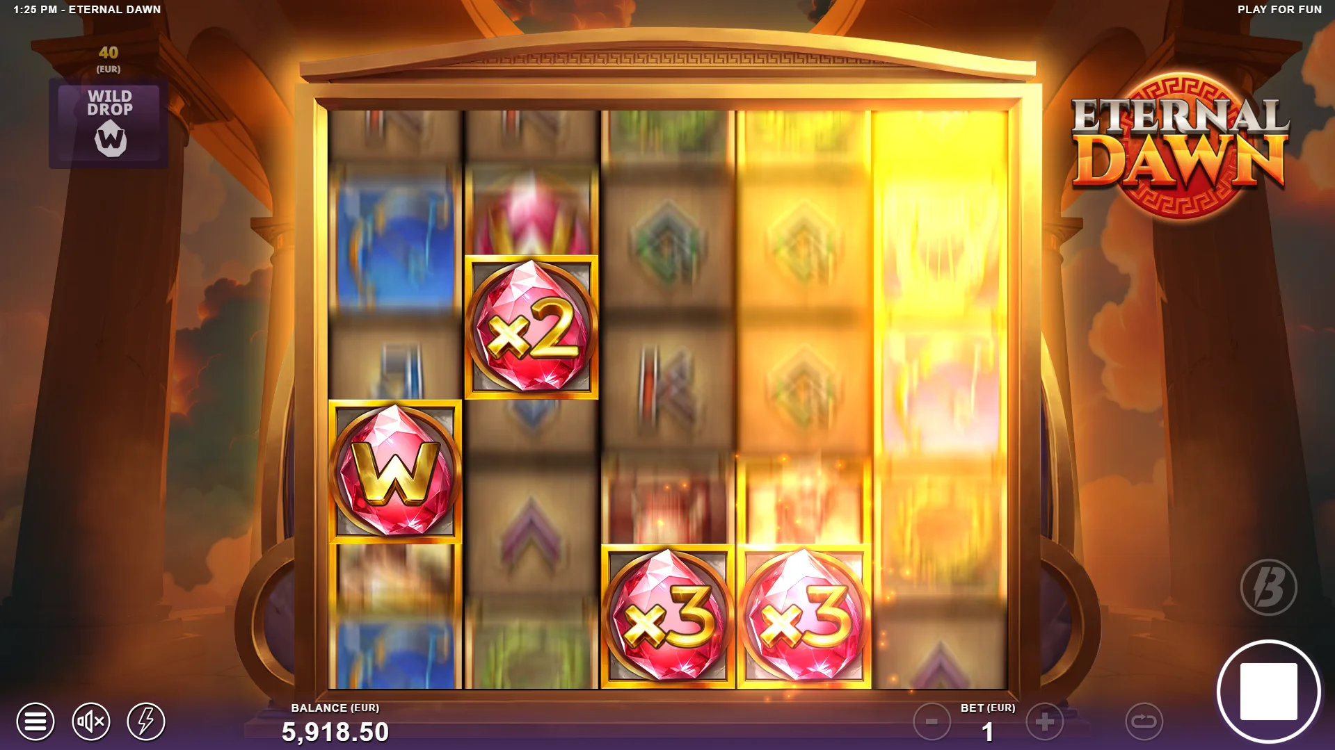 Trigger the Wild Drop feature for random multiplying Wild action