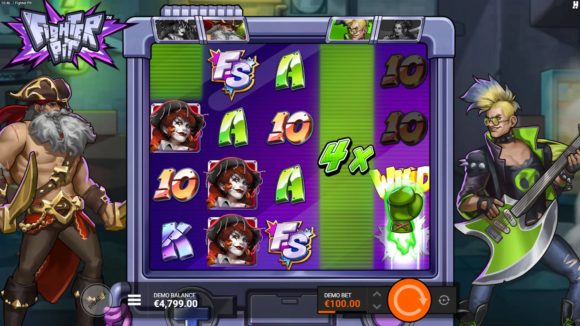 Activate Wild Fist Reels for expanding wilds and potential multipliers