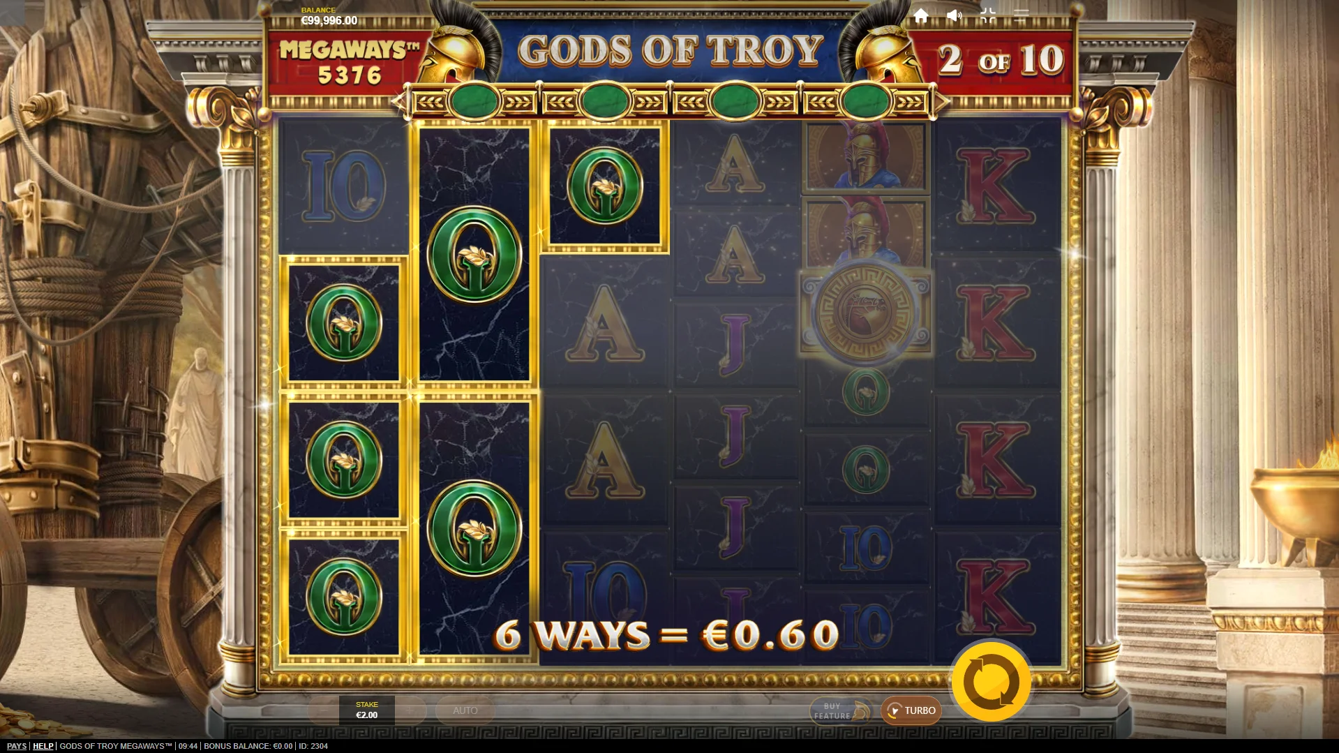 Gods of Troy Megaways offers up to 117,649 ways to win