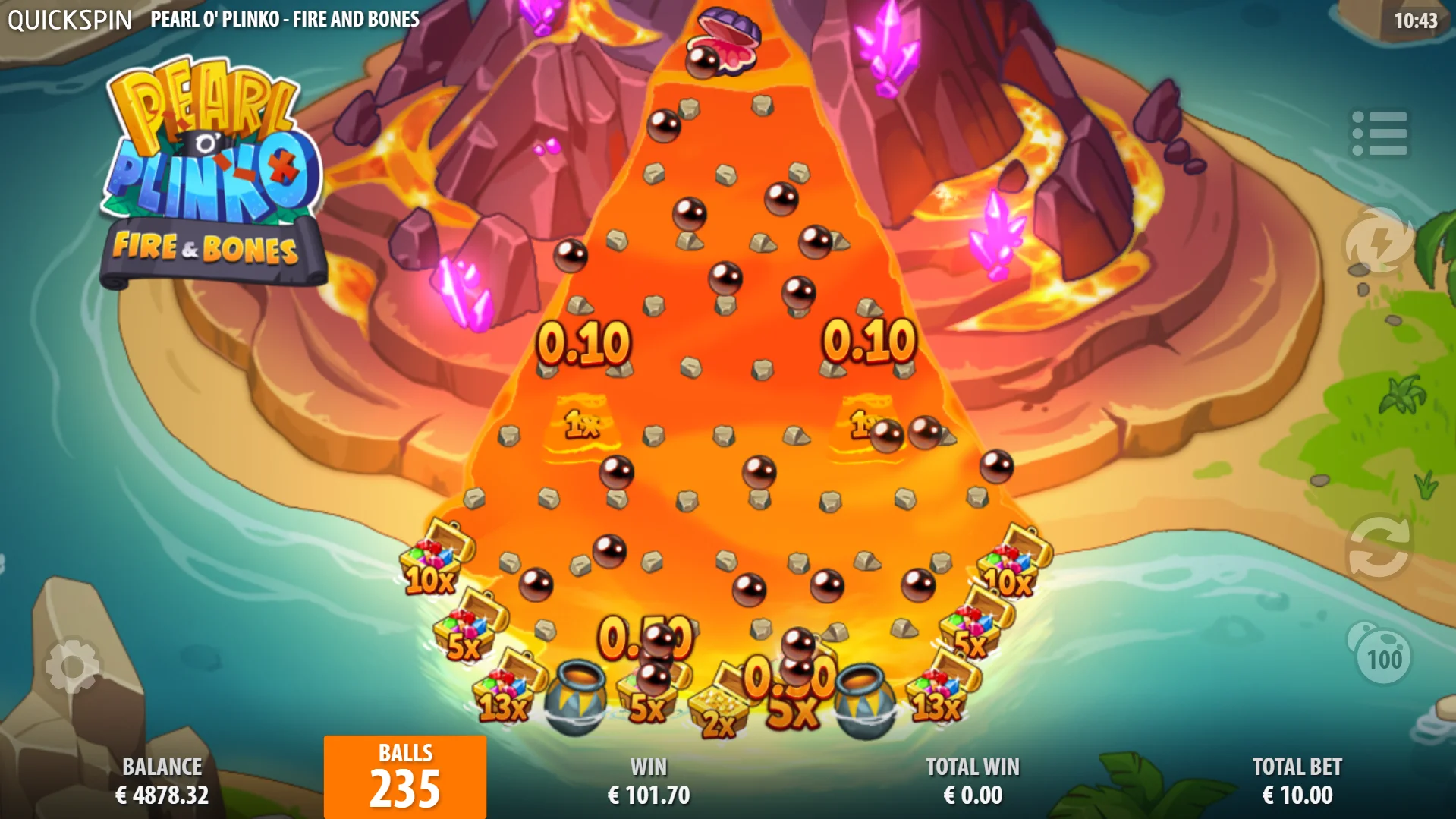 Fire Island Bonus Game play