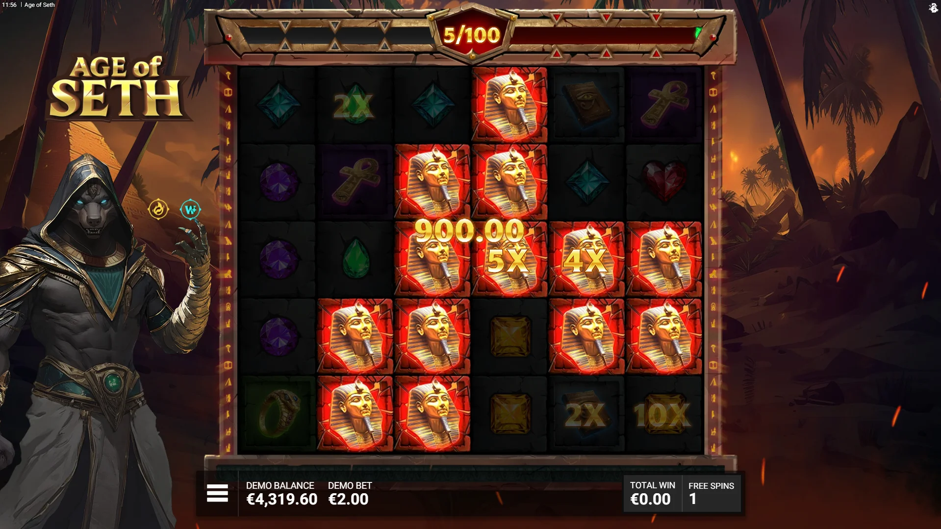 Age of Seth Free Spin play