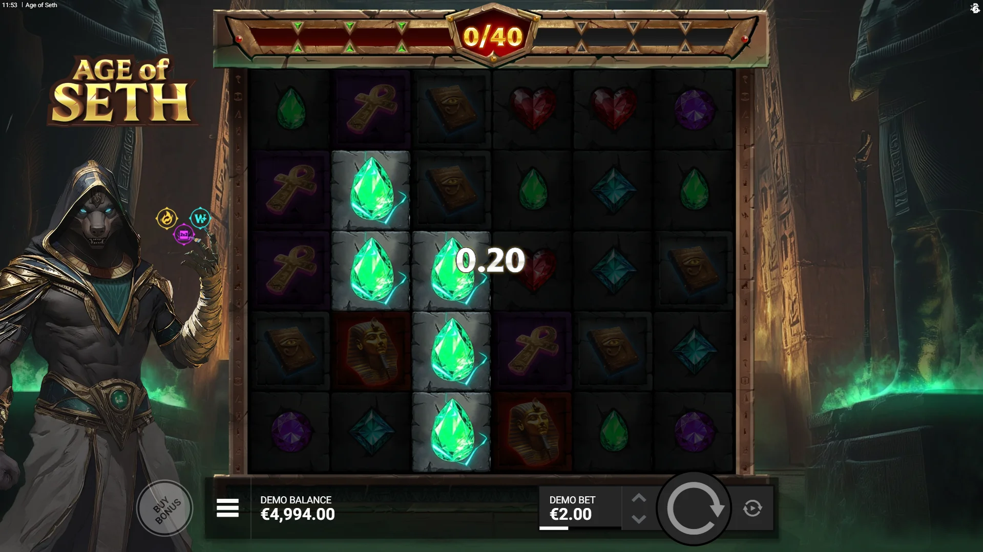 Form clusters of 5 or more matching symbols to win