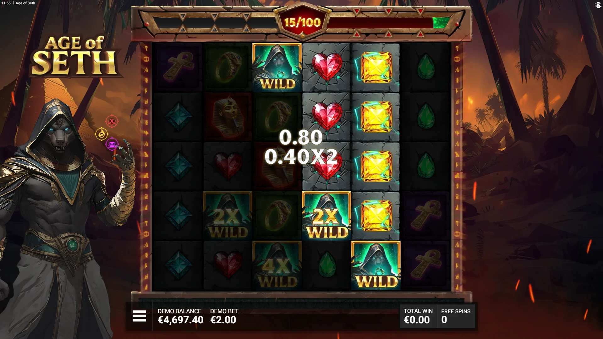 The bonus round guarantees 4 Grid Booster features to assist with symbol collections