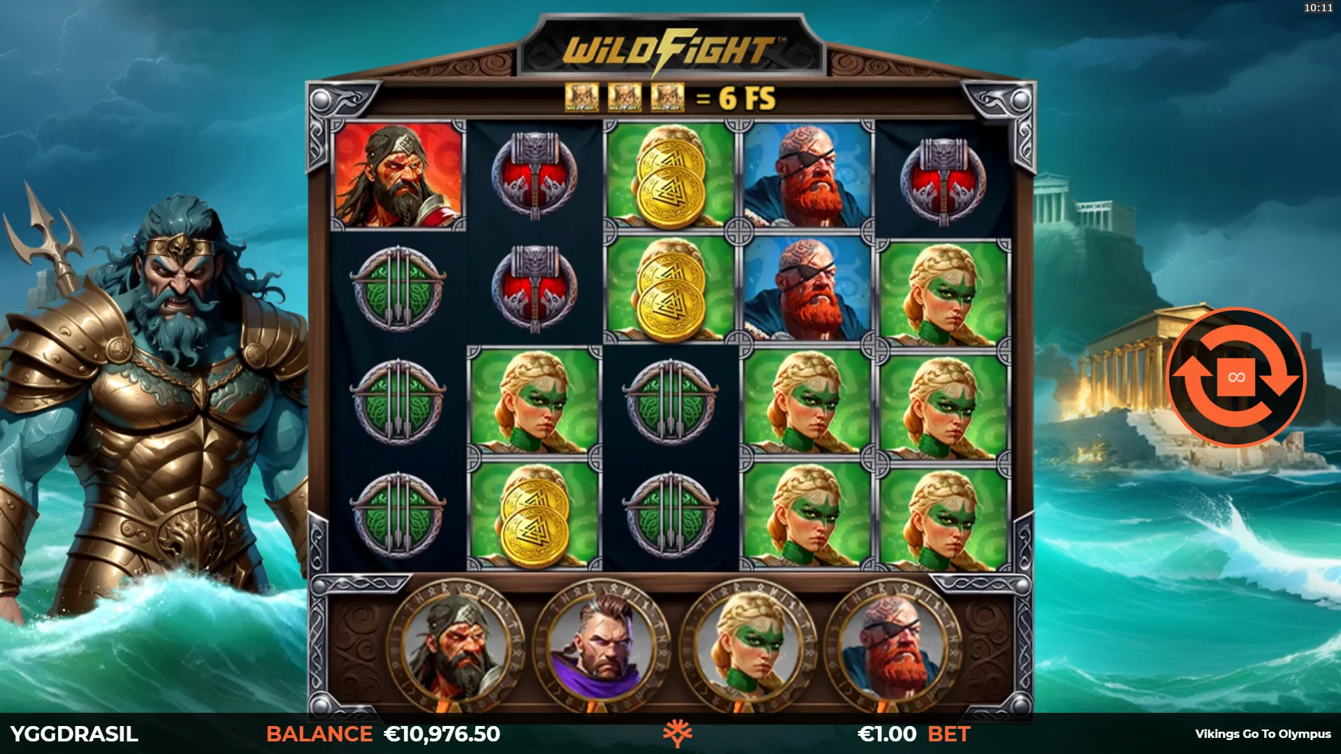 Collect Rage symbols during base game to charge up the Vikings until becoming Bezerk