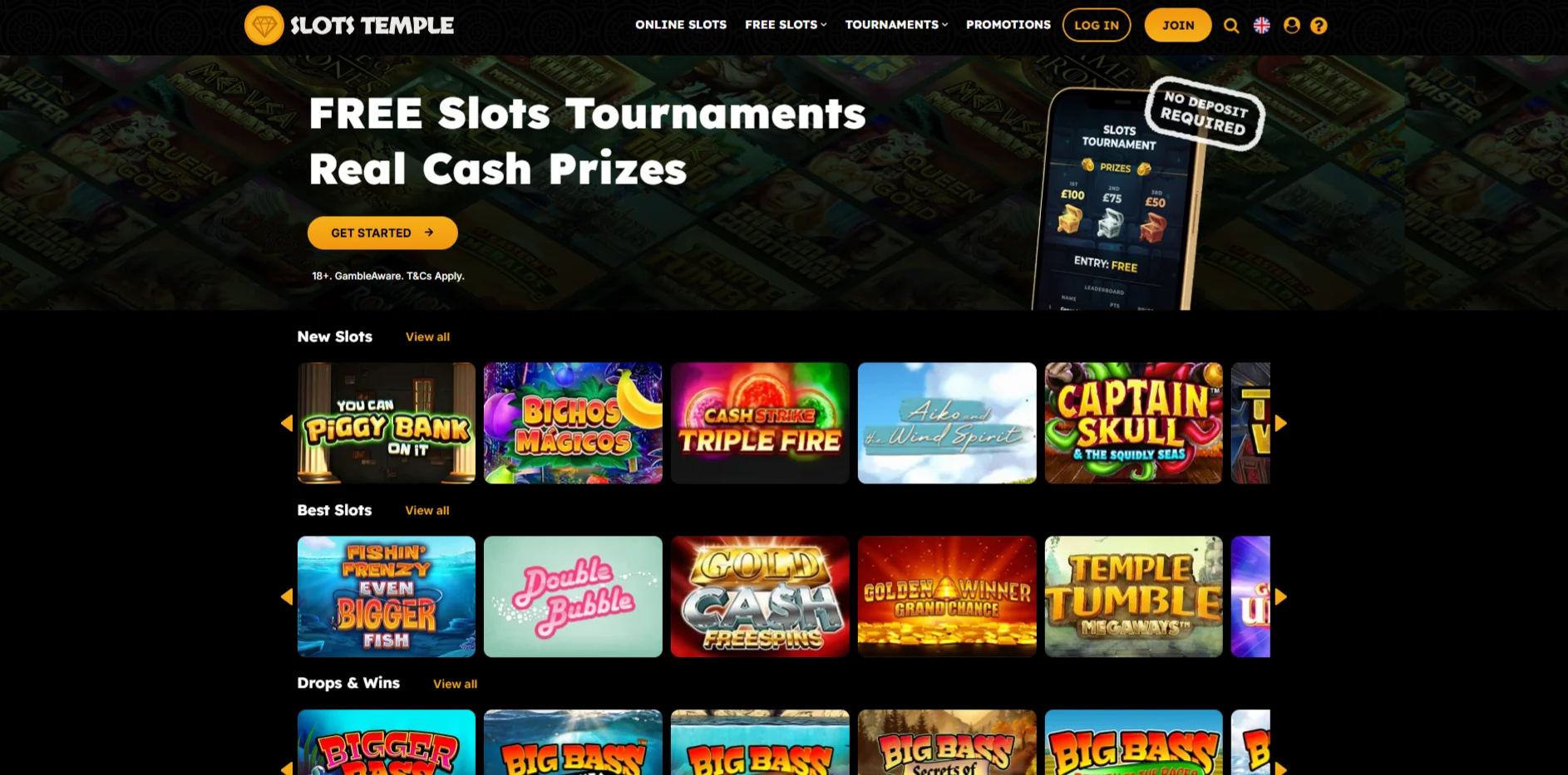 Slots Temple Homepage