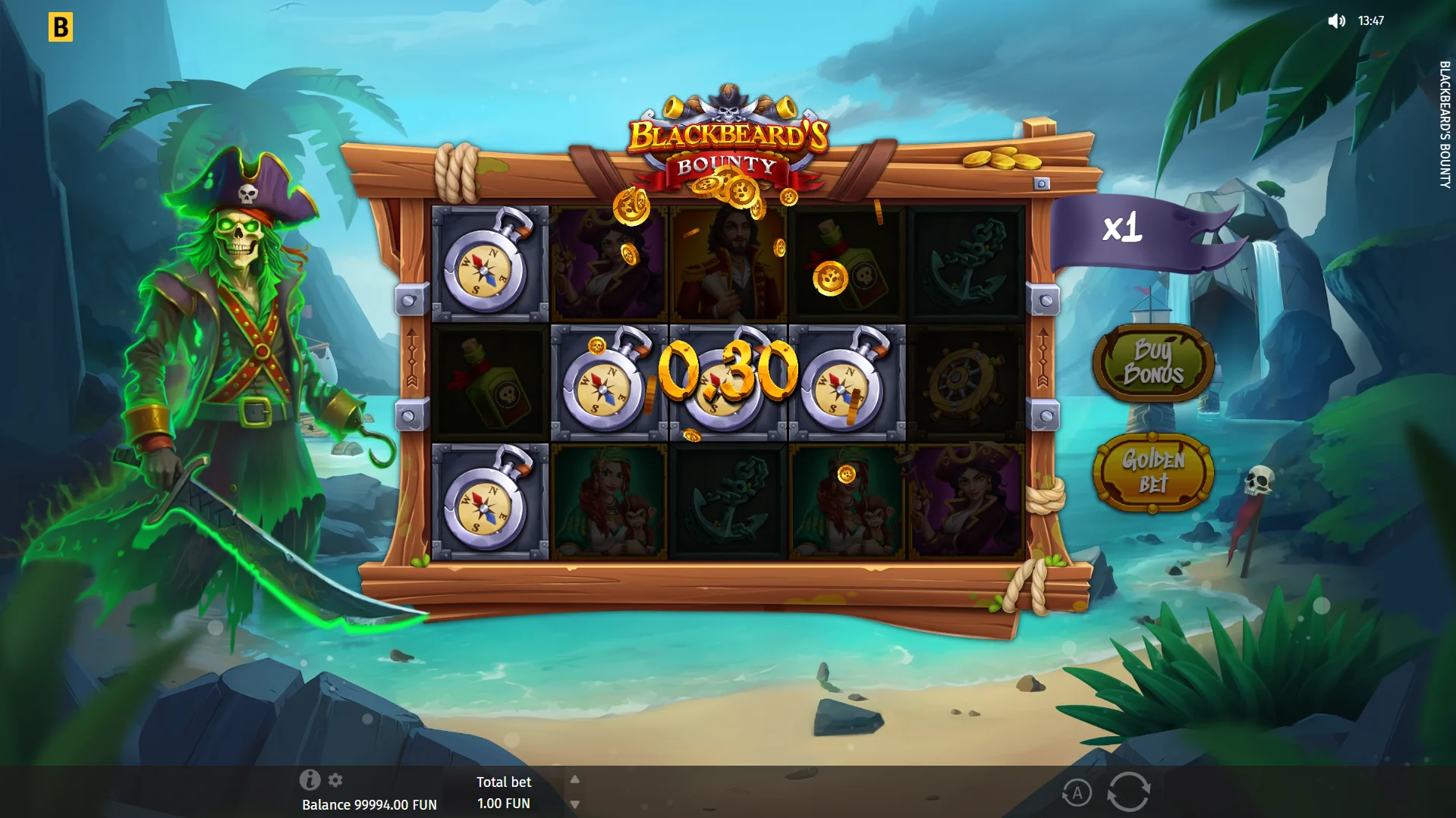 Blackbeard's Bounty offers players 243 ways to win