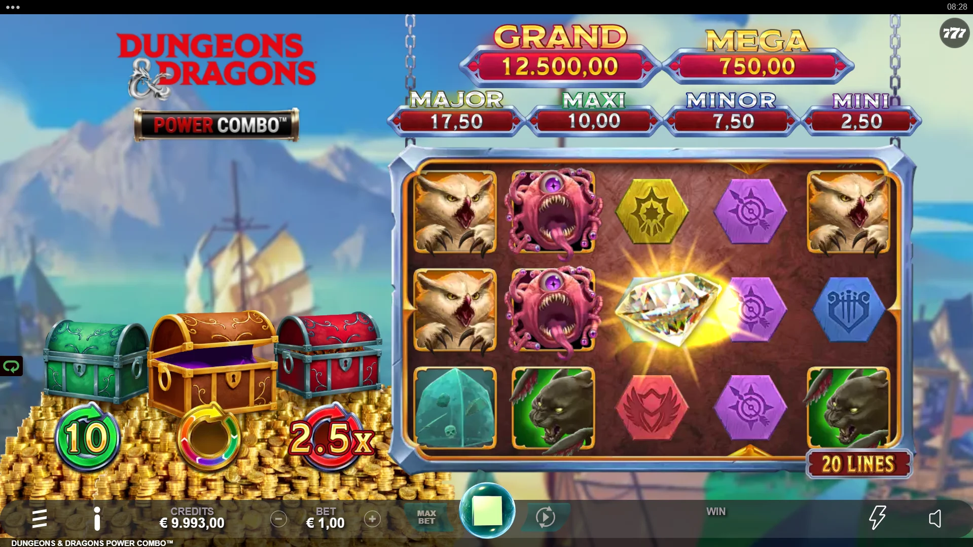 Tokens are collected by their respective bonus Pot, enhancing bonus features