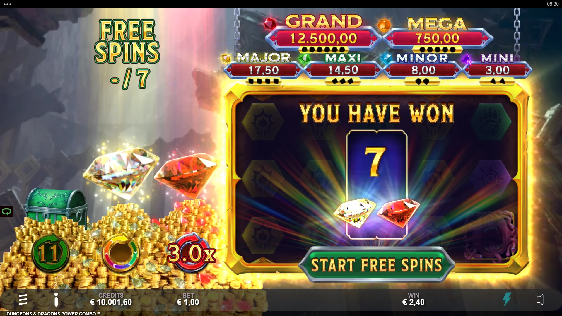 Each collected Token has the chance to trigger the Bonus Pot