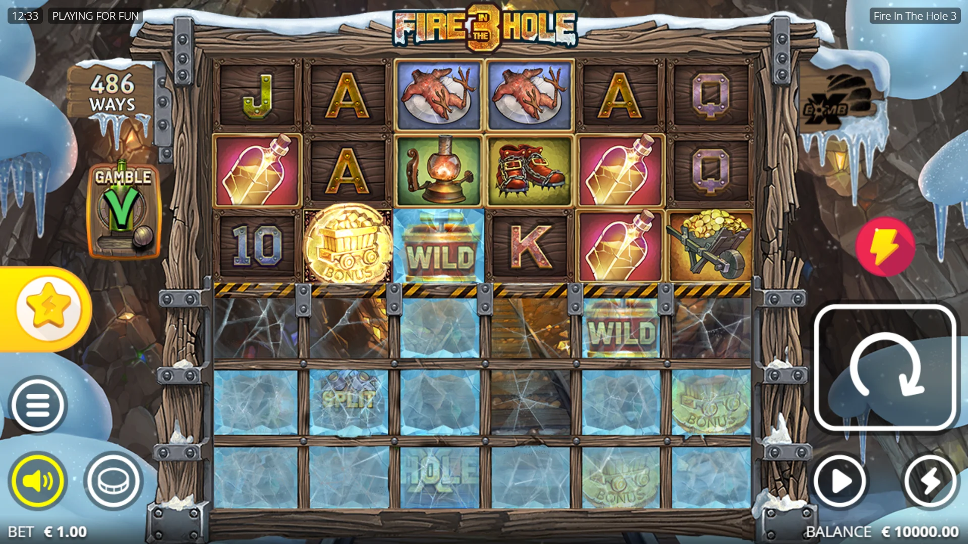Fire In The Hole 3 base game play