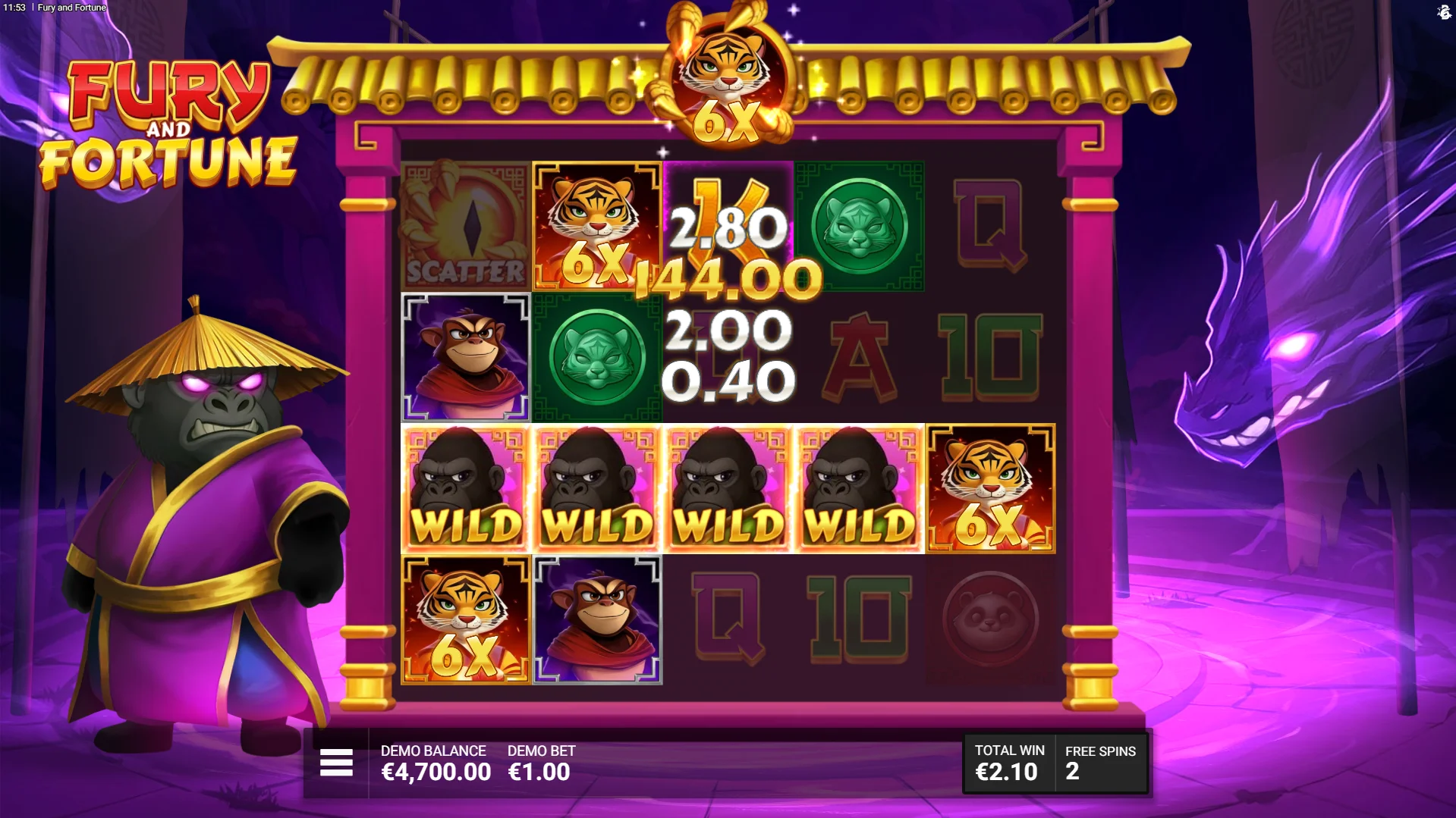 Fury and Fortune bonus mode play