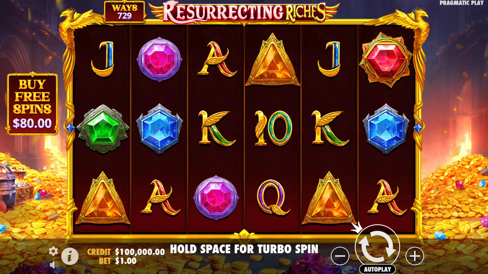Resurrecting Riches Base Game play
