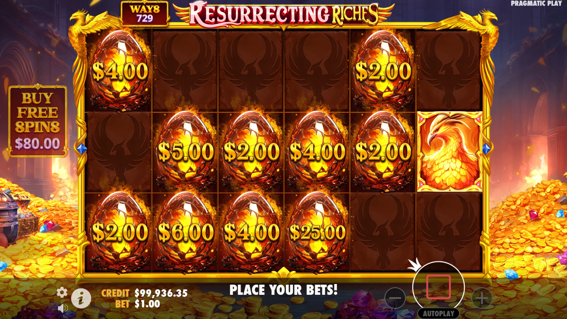 5 or more Money symbols with no Collect symbol triggers the Respin feature