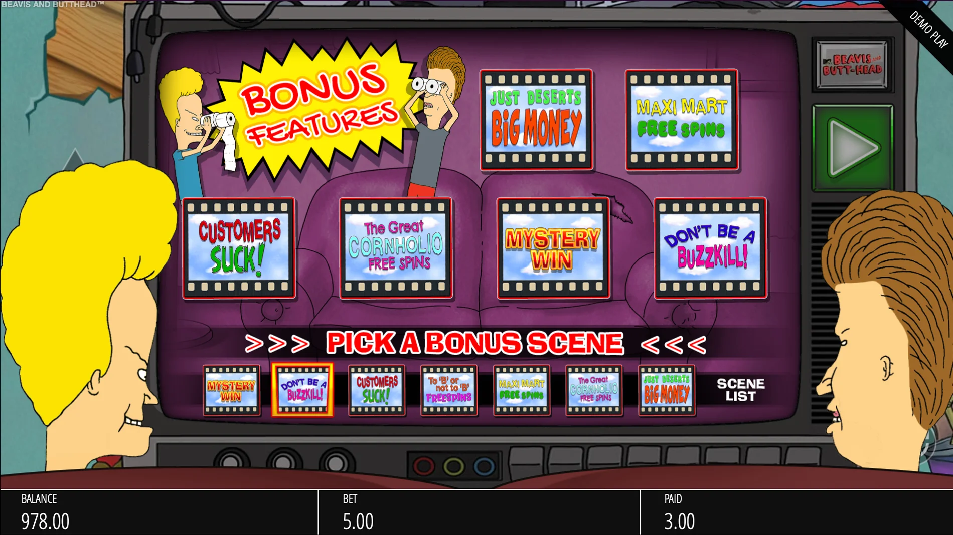 Beavis and Butthead Bonus Gamble