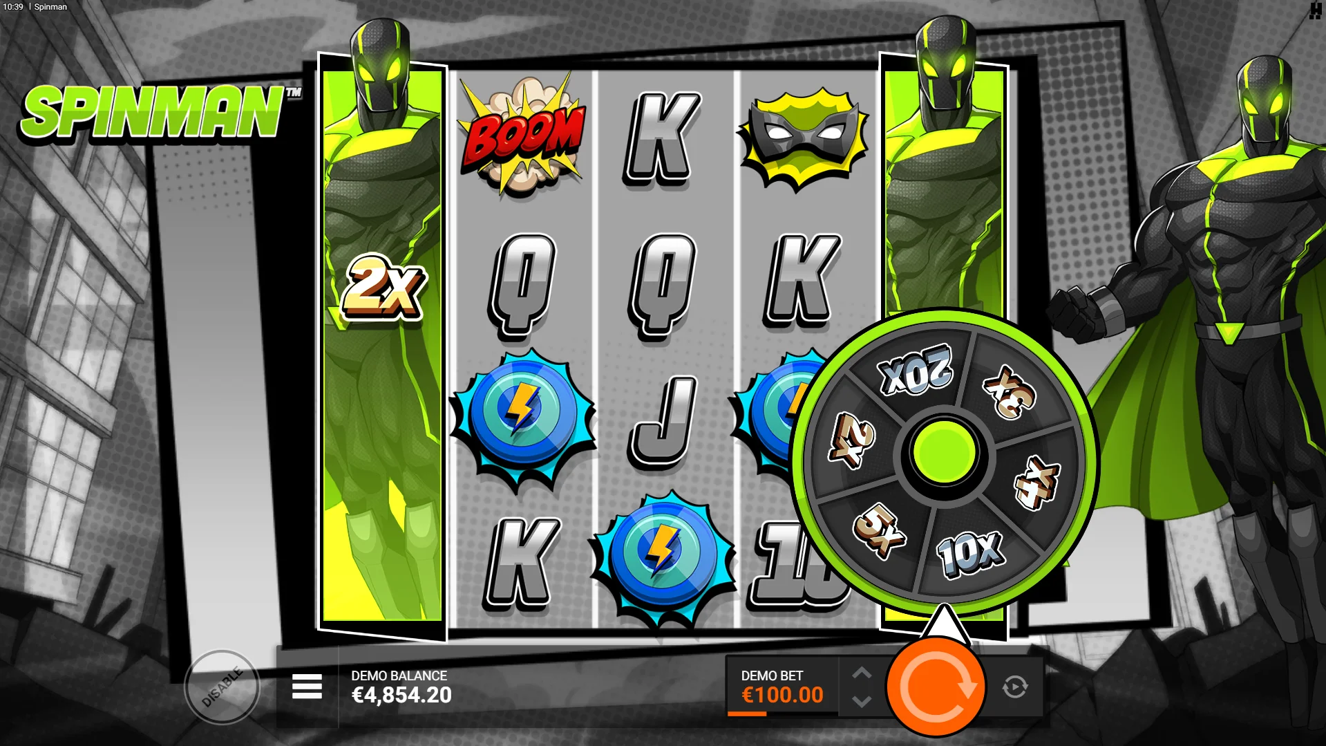 Activate expanded Justice Reels for Booster Wheels and win multipliers