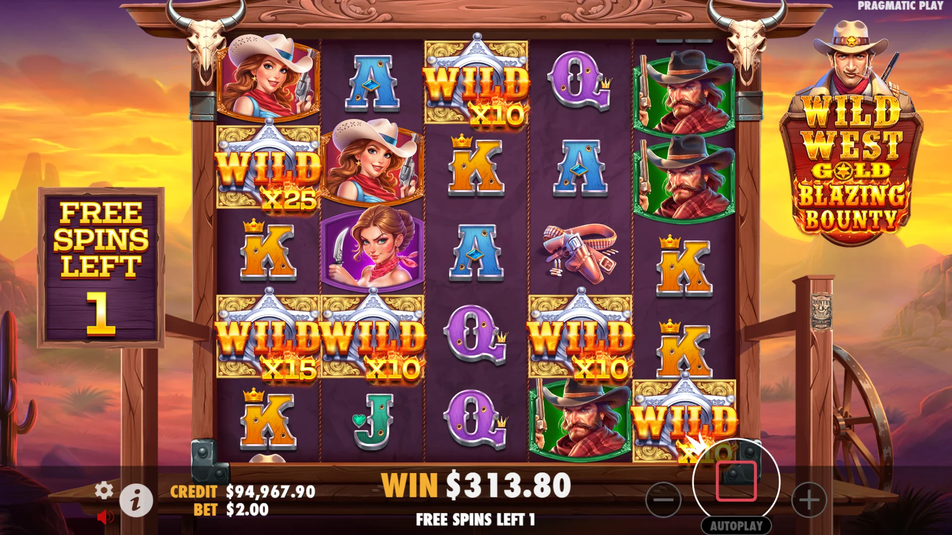 Trigger the bonus with 5 scatters for Wild multipliers up to x25