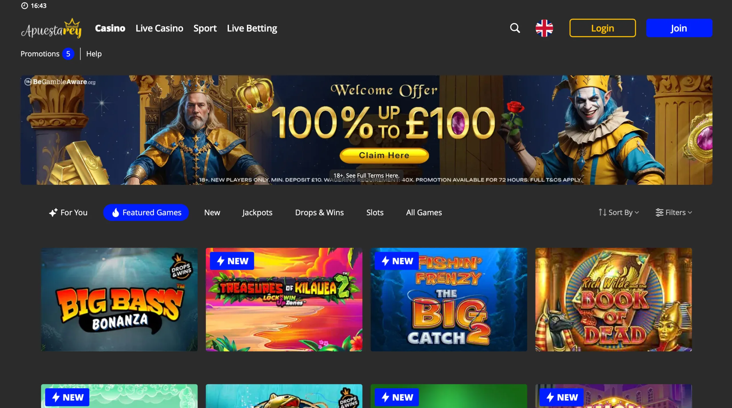 Apuestarey Homepage
