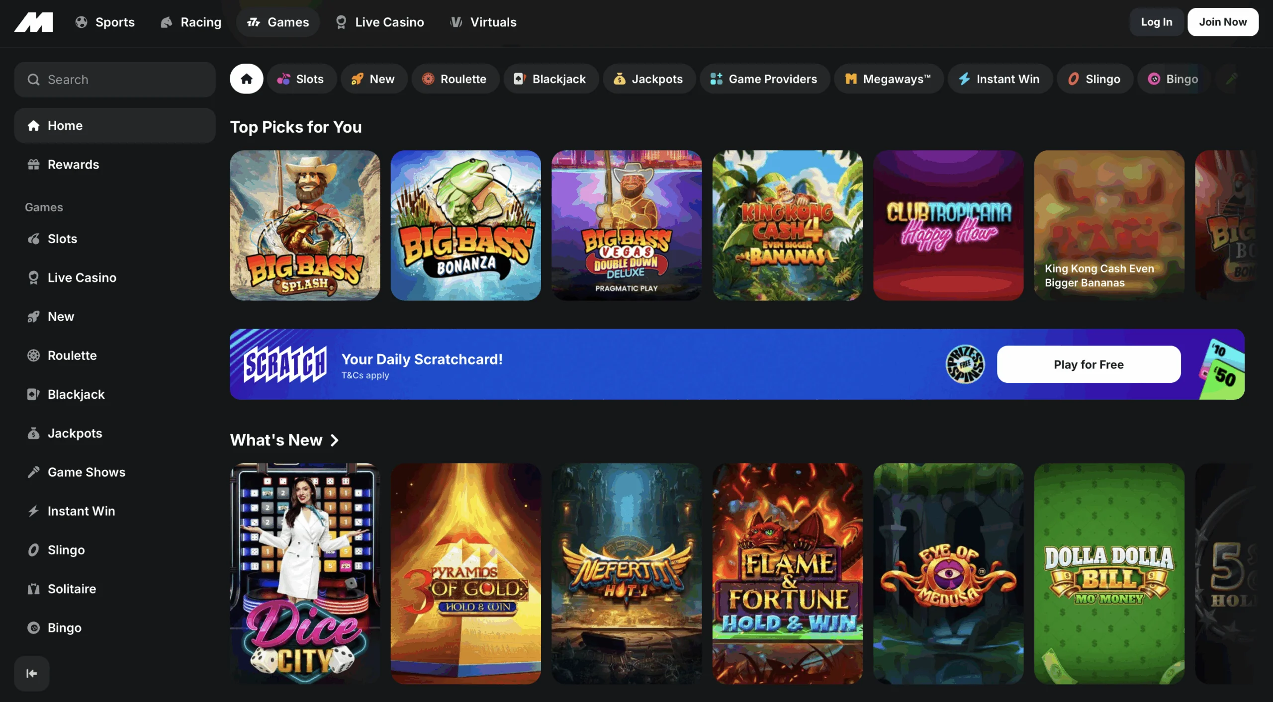 Midnite Slot Selection