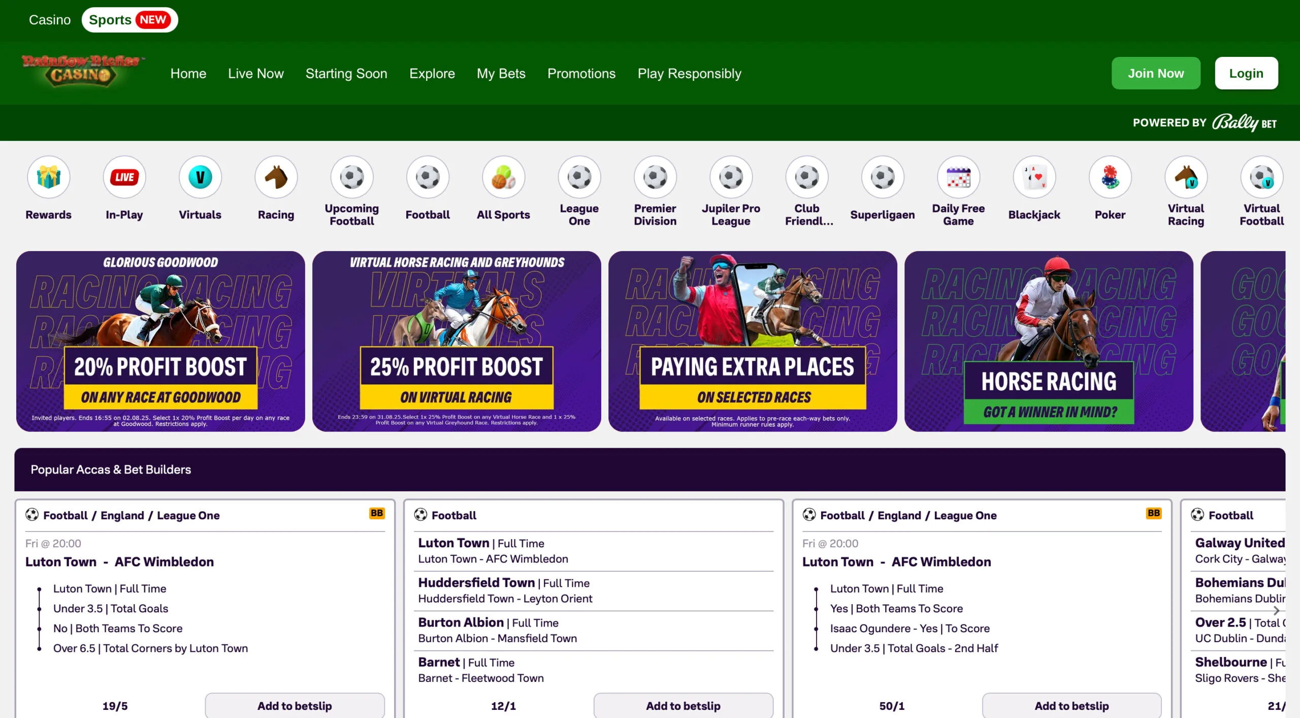 Rainbow Riches Casino Sportsbook