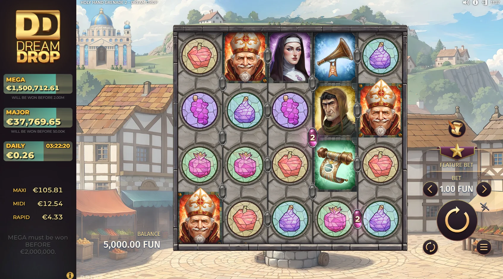 Holy Hand Grenade 2 Dream Drop Base Game Play