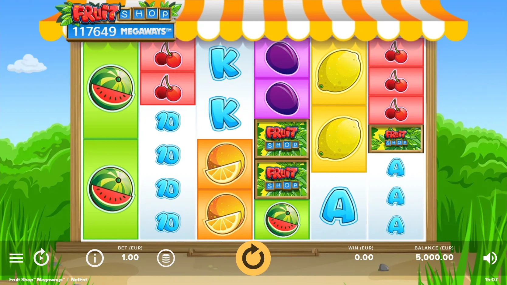Fruit Shop Megaways Base Game